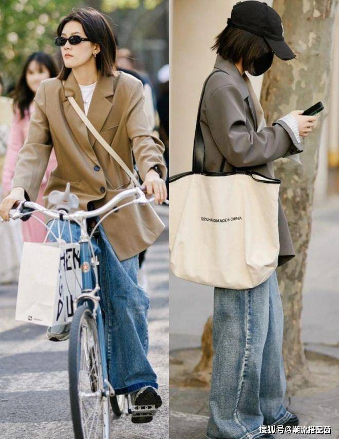 原創今年春天流行的“闊腿褲”，這樣穿時髦減齡又高階，趕快收藏起來