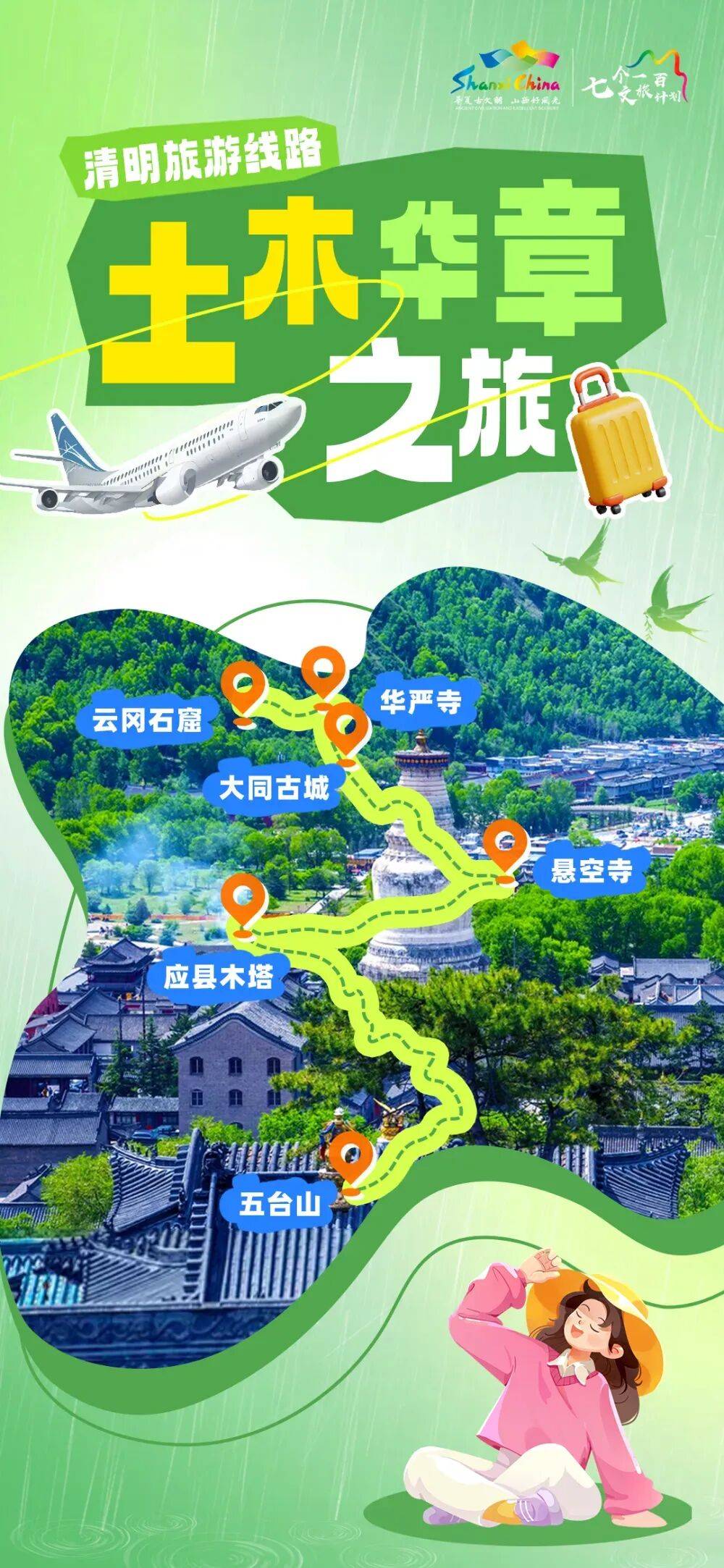 收藏！山西釋出四條春遊精品線路，承包你整個春天